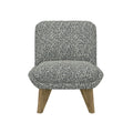 Emerse Blue Armless Accent Chair Black Gray Foam Solid Wood