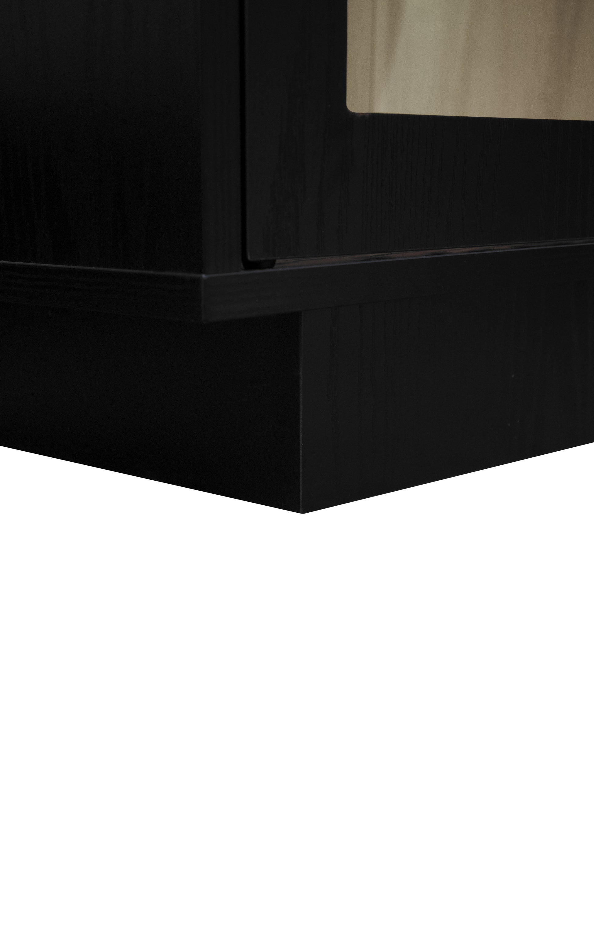 Storage Cabinet With Acrylic Door For Living Room, Dining Room, Study Black Particle Board