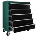 5 Drawers Rolling Tool Chest,Tool Cabinet On Wheels With Keyed Locking Stem And Drawer Liners,Tool Chest With Link Buckle And Can Be Combined To Large Cabinet Set,For Warehouse,Garage Green Steel