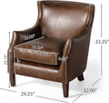 Single Sofa Brown Fabric