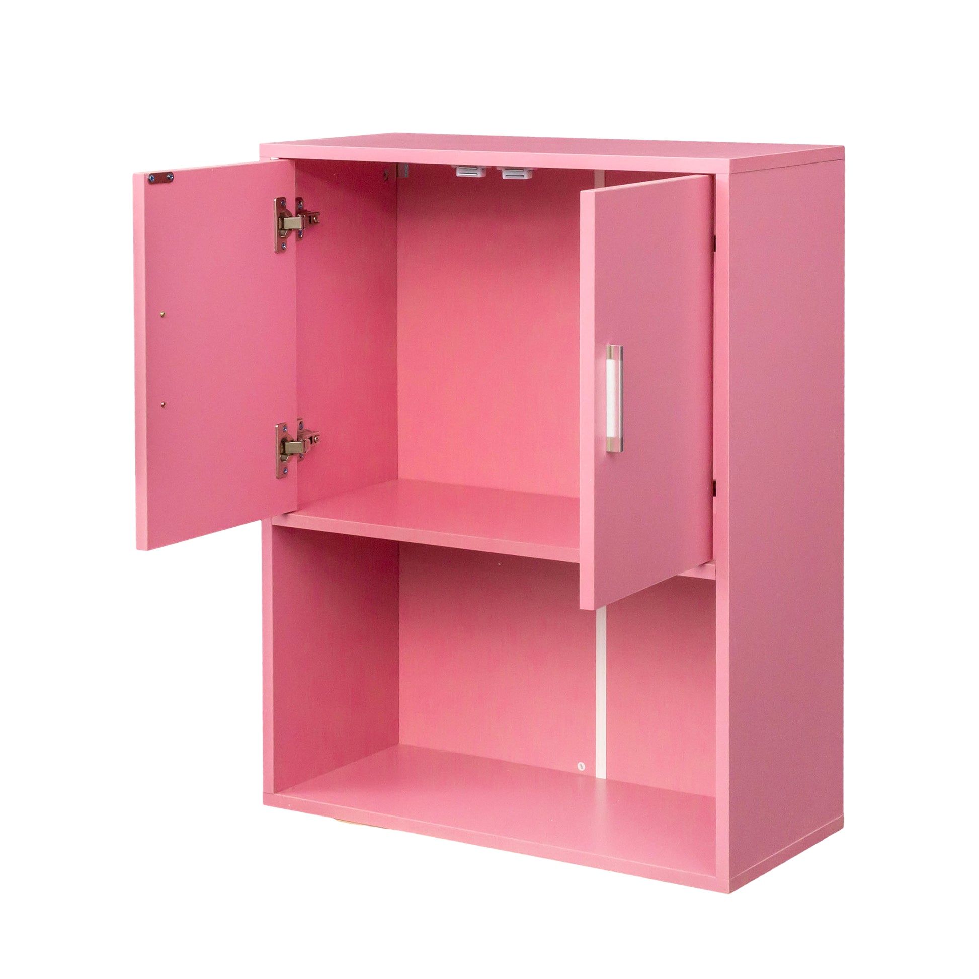 Wall Mounted Barber Shampoo Station Storage Cabinet Salon Beauty Spa Equipment For Barber Salon Shop Pink Particle Board Mdf