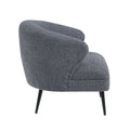 Luxury Living Room Furniture 1Pc Accent Chair Dark Gray Boucle Upholstery, High Density Foam Seat Cushions Dark Gray Primary Living Space Luxury,Modern Plywood