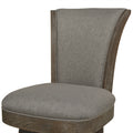 Henry 27 Armless Swivel Counter Height Bar Stool, Heathered Grey Linen Gray Foam Linen