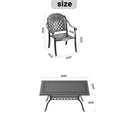 Cushions In Random Colors 7 Piece Set Of Cast Aluminum Patio Furniture With Cushions Black Aluminium