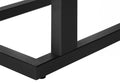 Accent Table, C Shaped, End, Side, Snack, Living Room, Bedroom, Black Laminate, Black Metal, Contemporary, Modern Black Mdf