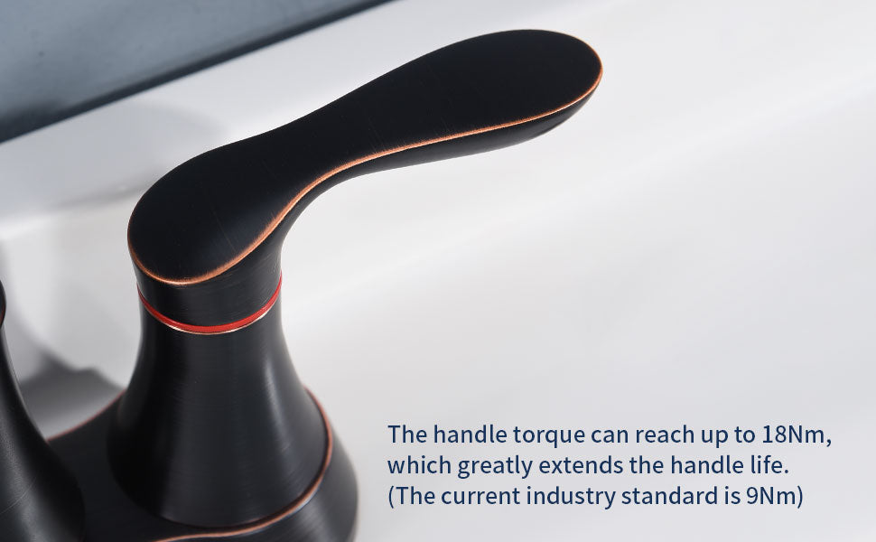 2 Handle 4 Inch Oil Rubbed Bronze Bathroom Faucet, Bathroom Vanity Sink Faucets With Pop Up Drain And Supply Hoses Oil Rubbed Bronze Metal