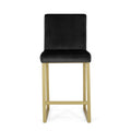 Barstool Set Of 2 Pcs Black Velvet