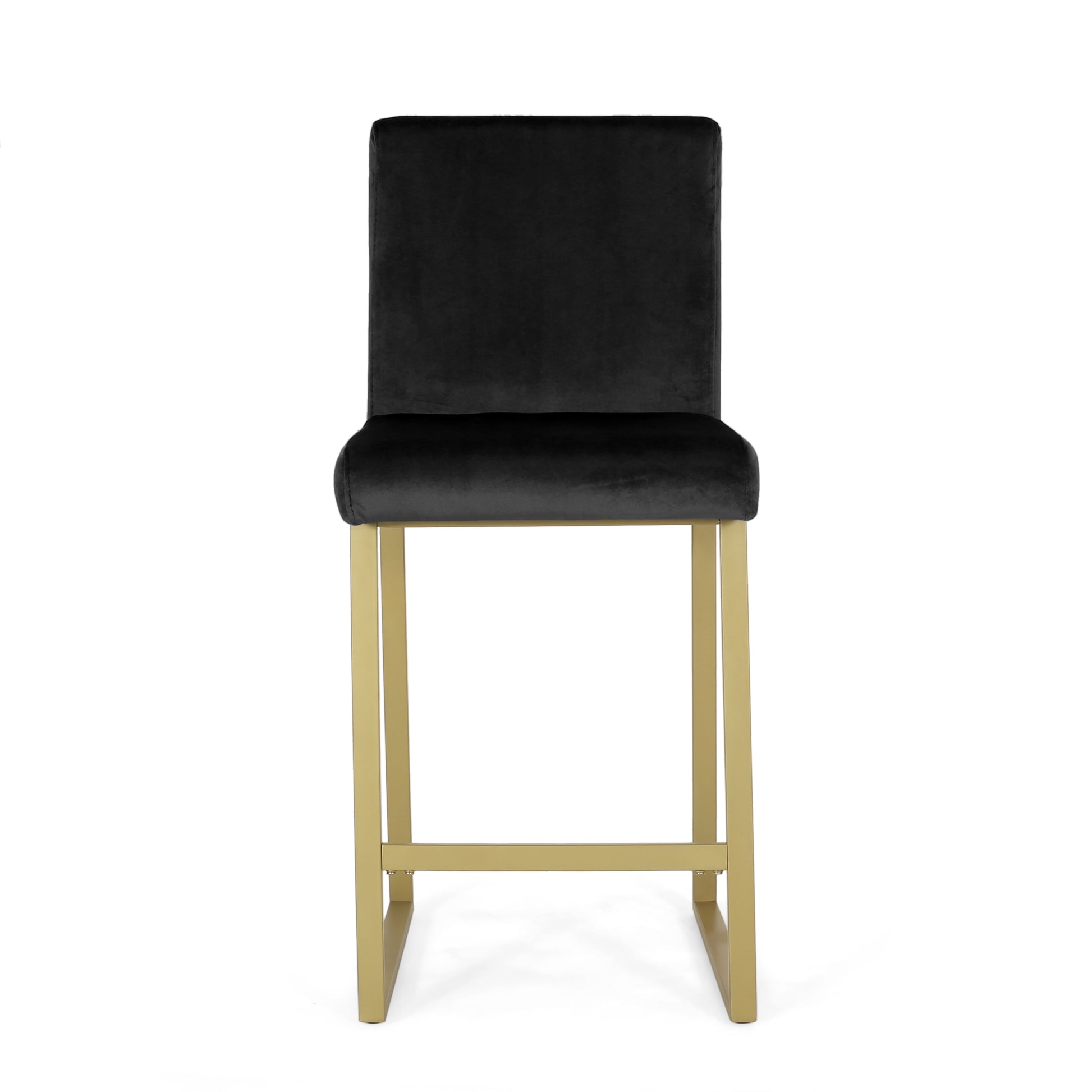 Barstool Set Of 2 Pcs Black Velvet