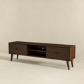 Adrian Tv Stand Walnut Walnut Brown Brown 70 79 Inches 70 79 Inches Walnut Solid Wood