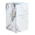 Compact Mdf Coffee Table: 11.81X11.81X19.69 Inches, Stylish Texture Design White Mdf