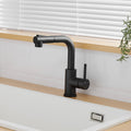 Sink Faucet, Black Kitchen Faucets With Pull Out Sprayer, Bathroom Sink Faucets Mini Bar Prep Faucet Black Kitchen Classic,Contemporary,Modern Ceramic Stainless Steel