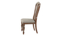 Set Of 2 Dining Chairs Upholstered Tufted Unique Design Chairs Back Cushion Seat Dining Room Brown Brown Dining Room Contemporary,Modern,Transitional Dining Chairs Solid Wood
