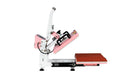 12X15 Semi Automatic Heat Press Machine With Auto Open And Slide Out Base Pink White Aluminium