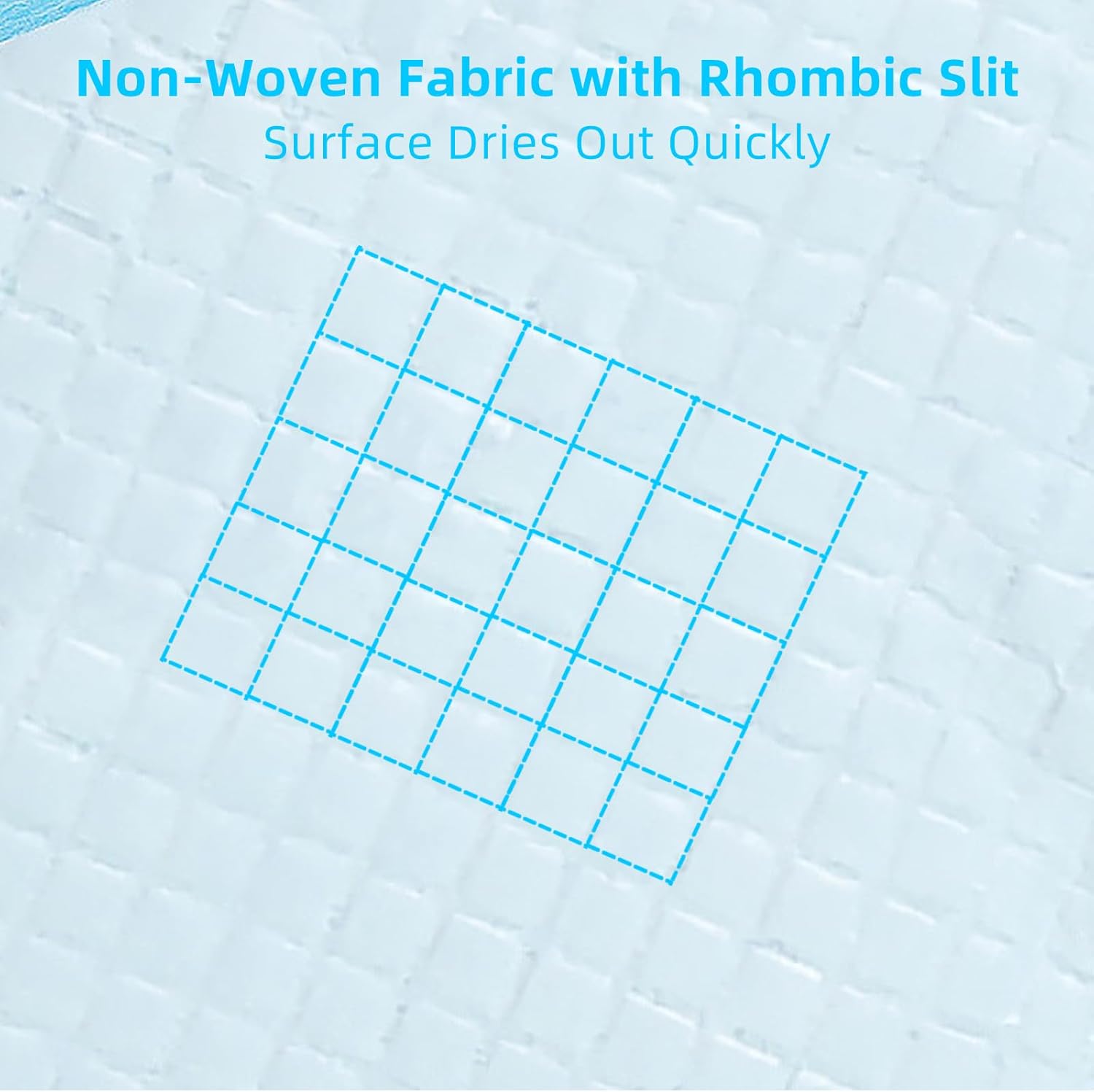 Super Absorbent Waterproof Dog And Puppy Pet Training Pad, Housebreaking Pet Pad,Blue 22"X22" 50Pcs Blue Plastic