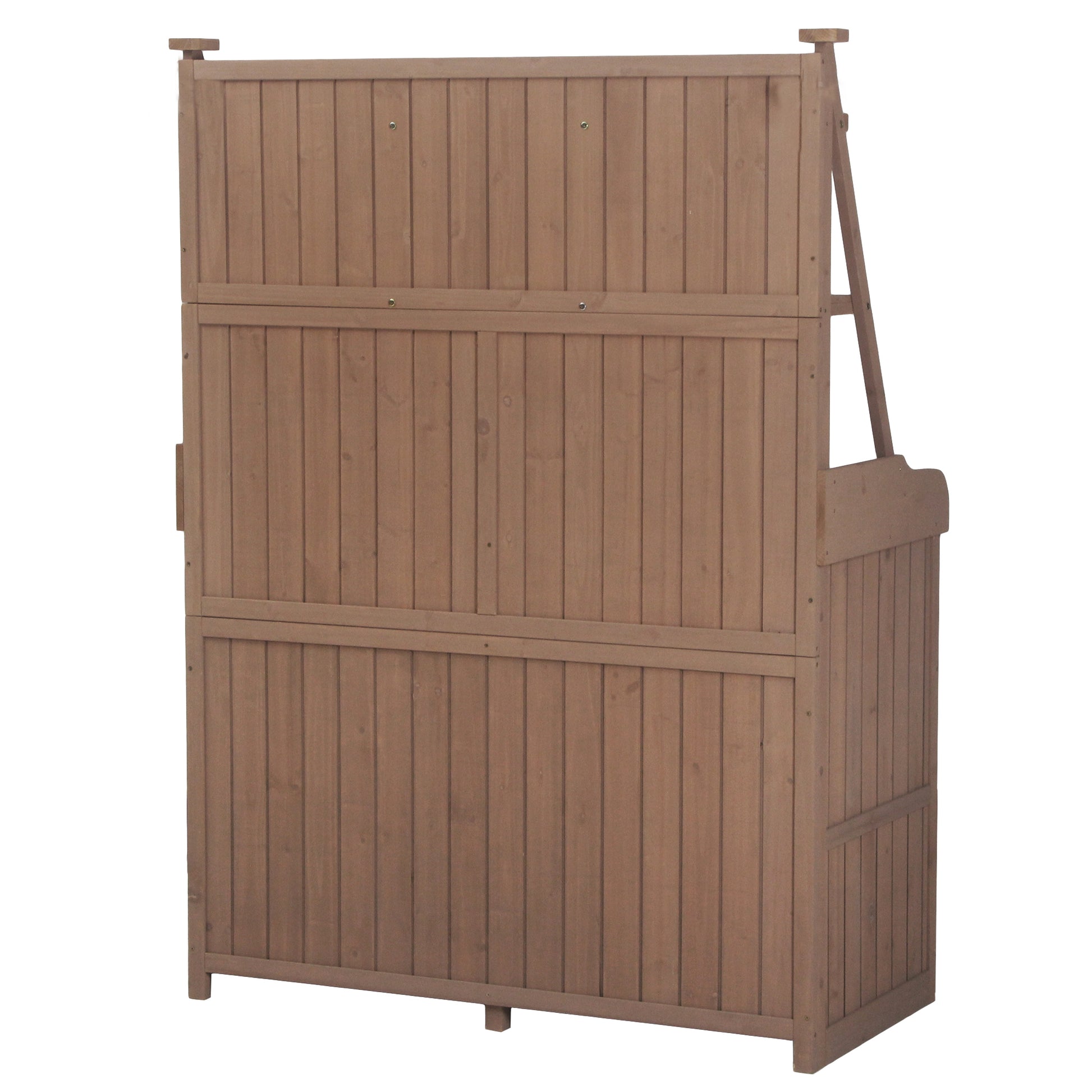 Assembly 65Inch Garden Potting Bench Table, Fir Wood Workstation With Storage Shelf, Drawer And Cabinet, Brown Brown Water Resistant Frame Garden & Outdoor Rustic Wood