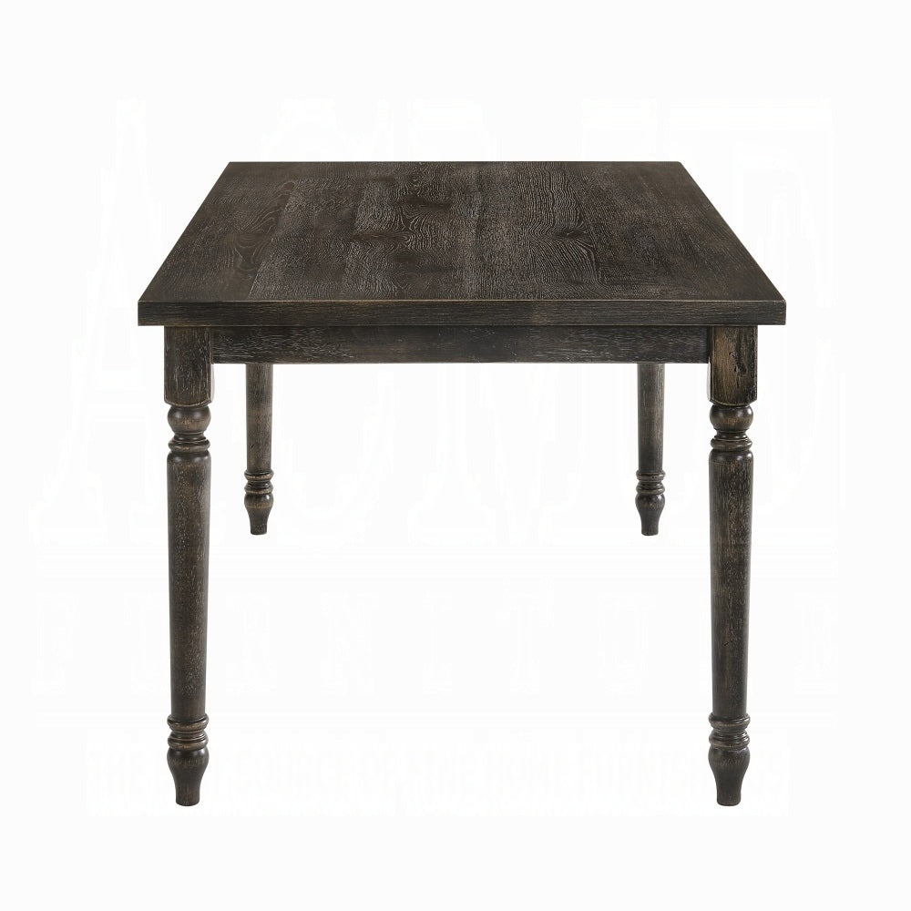 Weathered Grey Dining Table With Rectangular Top Grey Seats 6 Dining Room Rectangular Mdf