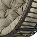 Hanging Basket Brown No Stand Basket Only Khaki Brown Pe Rattan Iron