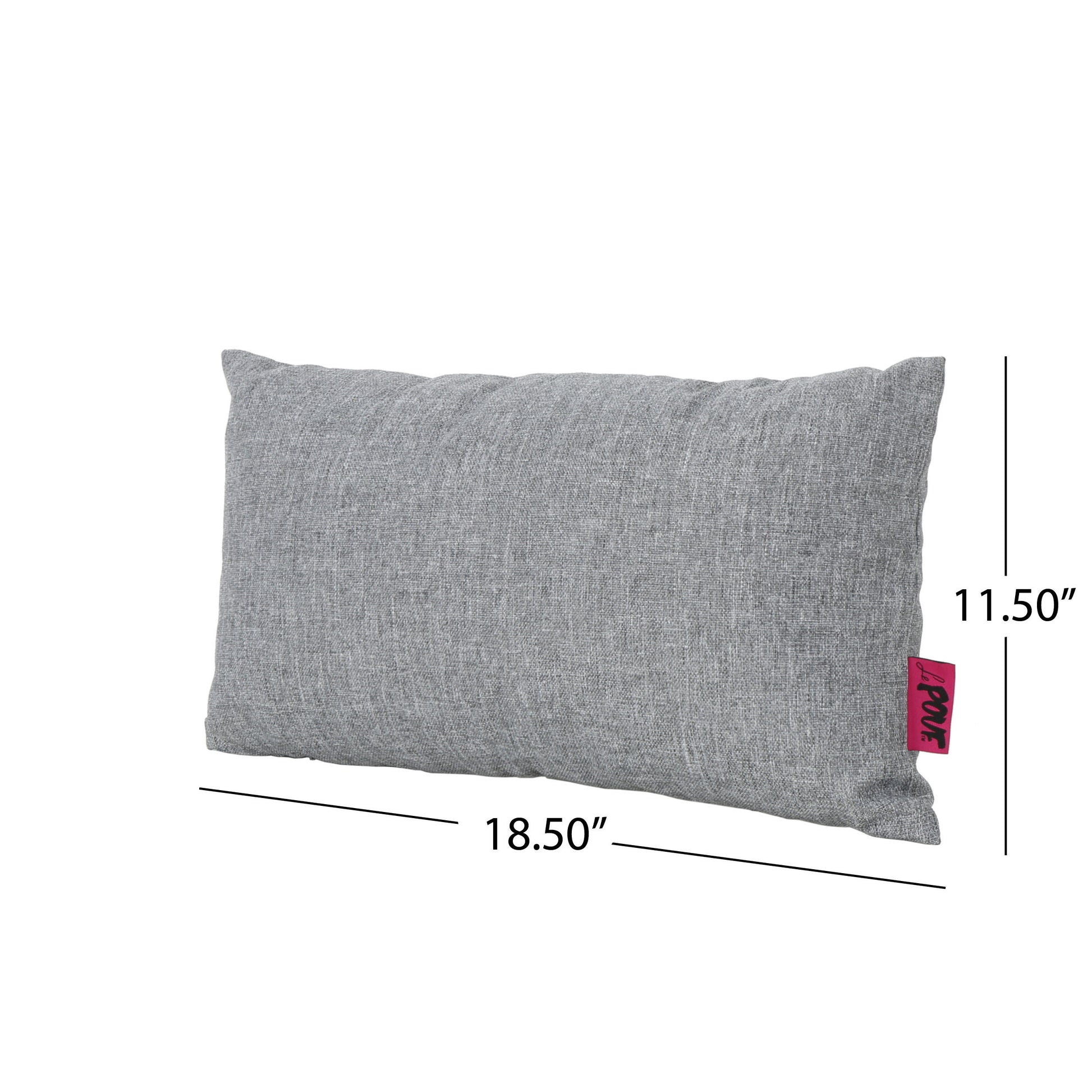 Coronado Rectangular Pillow Set Of 2 Grey Fabric