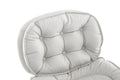 Armless Office Desk Chair With Wheels: Pu Leather Cross Legged Wide Chair,Comfortable Adjustable Swivel Computer Task Chairs For Home,Office,Make Up,Small Space,Bed Room Creamy White Antique Fiber Foam And Polyester Fiber Pad Pvc