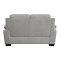 Modern Living Room 3Pc Sofa Set Plush Comfortable Sofa Loveseat Chair Gray Textured Fabric Channel Tufting Solid Wood Frame Furniture Gray Polyester Wood Primary Living Space Contemporary Pillow Top Arms Solid Wood 6 Seat