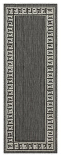 Sunshine Gc Har2002 Anthracite 5 Ft. 3 In. X 7 Ft. 3 In. Indoor Outdoor Area Rug Anthracite Polyester Polypropylene