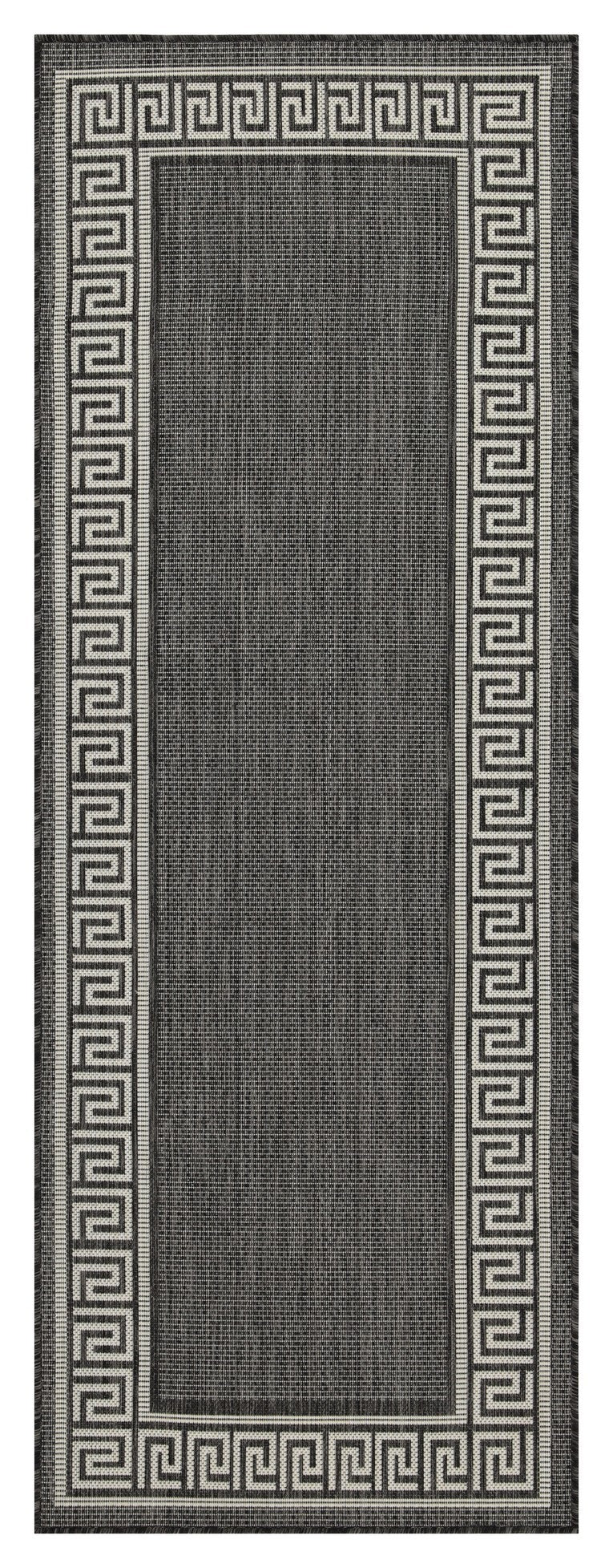 Sunshine Gc Har2002 Anthracite 5 Ft. 3 In. X 7 Ft. 3 In. Indoor Outdoor Area Rug Anthracite Polyester Polypropylene