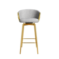 30 Inch Dining Chairs Set Of 2 Modern Style 360 Swivel Bar Chairs With Simple Design, Comfortable High Stools, And Flexible Dining Chairs Suitable For Bars, Restaurants,Velvet Bar Chair Beige Grey