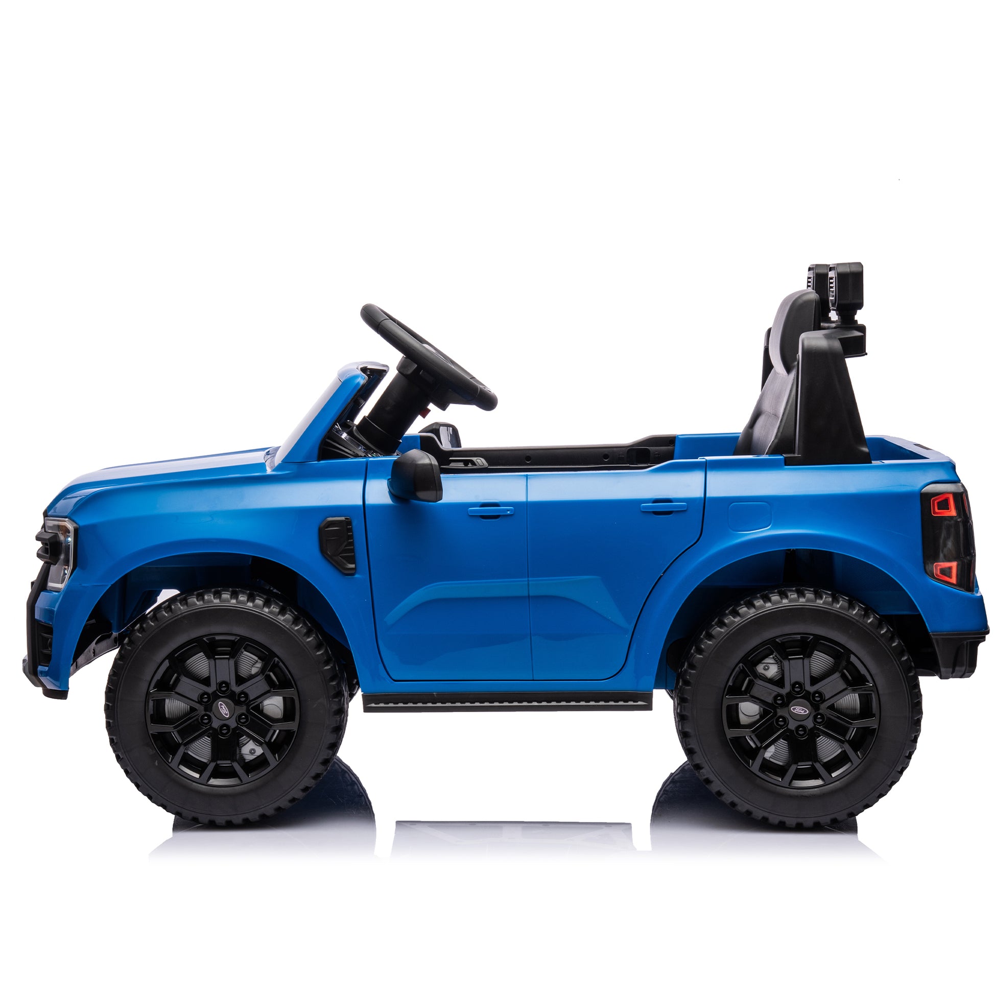 12V Kids Ride On Car W Parents Remote Control,Licensed Ford Ranger,2Wd,Rear Wheel Suspension,Low Start,Headlight,Horn,Mp3,Bluetooth,Adjustable Speed,Speed 1.86 4.97 Mph For Kids Aged 3 6. Blue 50 99 Lbs Polypropylene