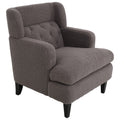 Upholstered Accent Chair Tufted Armchair For Living Room And Bedroom, Russet Brown Brown Birch Foam Teddy