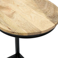 C Table Honey Wood Metal