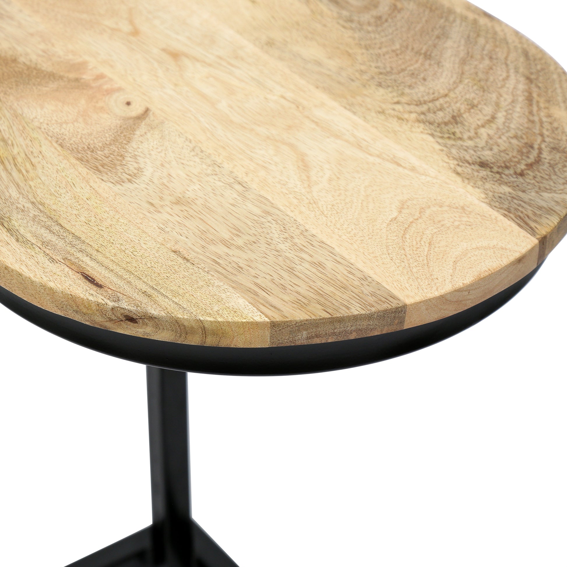 C Table Honey Wood Metal