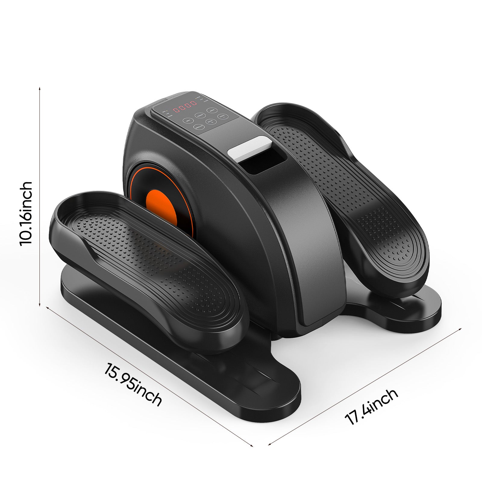 Under Desk Elliptical Machine Compact & Quiet Mini Pedal Exerciser With Adjustable Speed, Led Display, Portable Fitness Solution For Home Or Office Workouts Black Abs