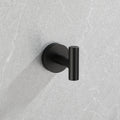 5 Piece Bathroom Towel Rack Set Wall Mount Matte Black Aluminium