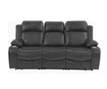 Power Motion Sofa 1Pc Contemporary Charcoal Color Gelstorage Arms W Cup Holder Living Room Furniture Charcoal Faux Leather Primary Living Space Cushion Back Contemporary,Modern Pillow Top Arms Metal & Wood 3 Seat