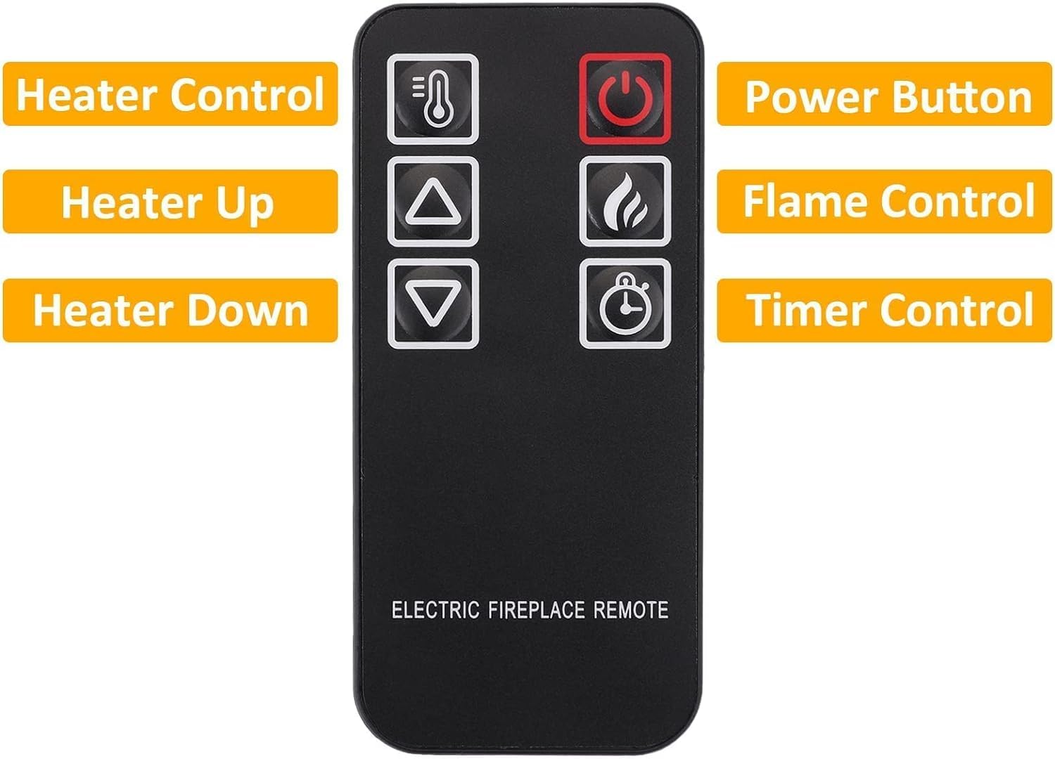 23" Electric Fireplace, 3Dinfrared Black Fireplace Electric Insert Heater, With Ir Remote Control, Glass View, Adjustable Realistic Logs & Flames, Indoor, 1400W Black Iron