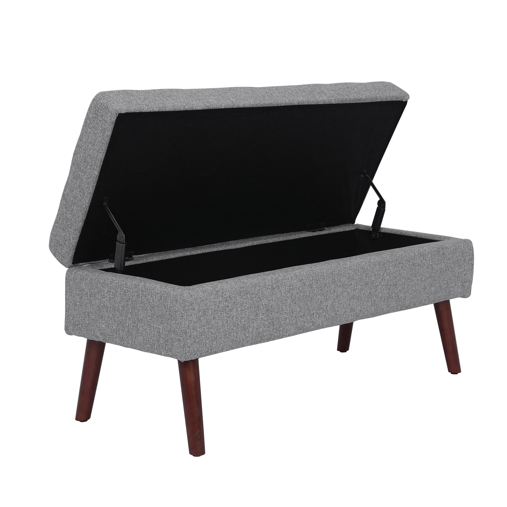 Storage Bench With Storage Bench For Bedroom End Of Bed Bench Foot Of Bed Bench Entryway Bench Storage Ottoman Bench 43.7" W X 18.1" D Grey Linen Bench Grey Flip Top Linen