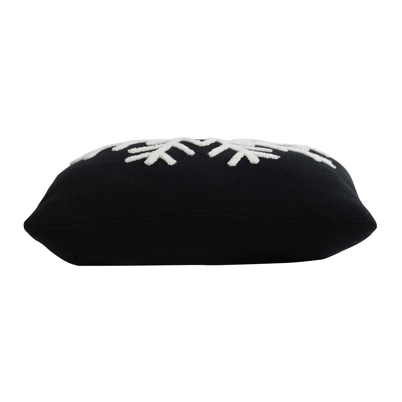 Set Of 2 18" Black Snowflake Pillow, For Christmas Halloween Holiday Decor Black White Acrylic,Polyester