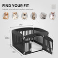 Dog Playpen Adjustable Folding Portable Pet Fence For Small To Medium Dogs Indoor Outdoor Use,4 Panel,Black Black Plastic