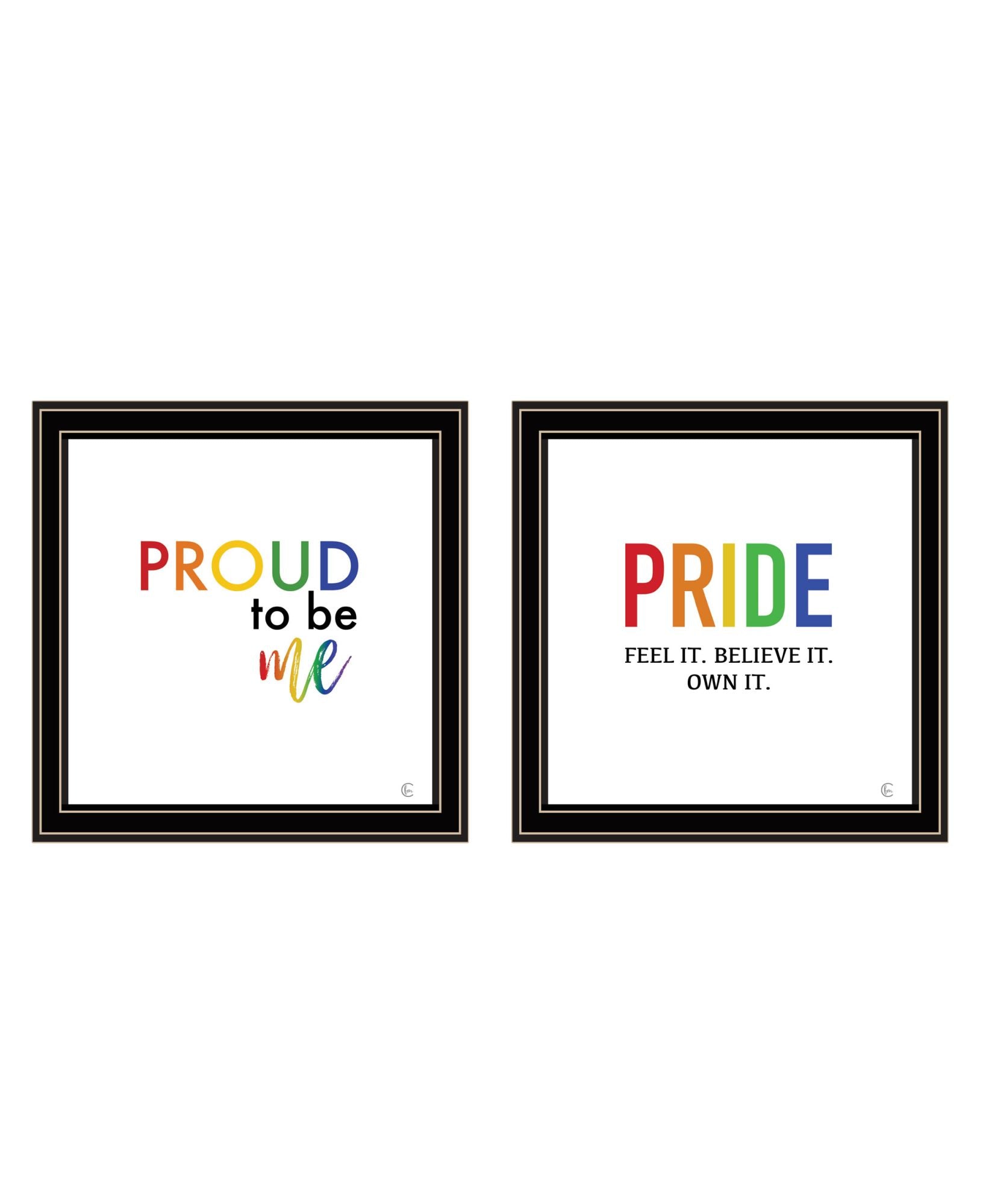 "Pride & Proud Of Yourself And Others " Framed Wall Art For Living Room, Wall Art Print For Home Decor, Bedroom Wall Art By Fearfully Made Creations Multicolor Wood Paper