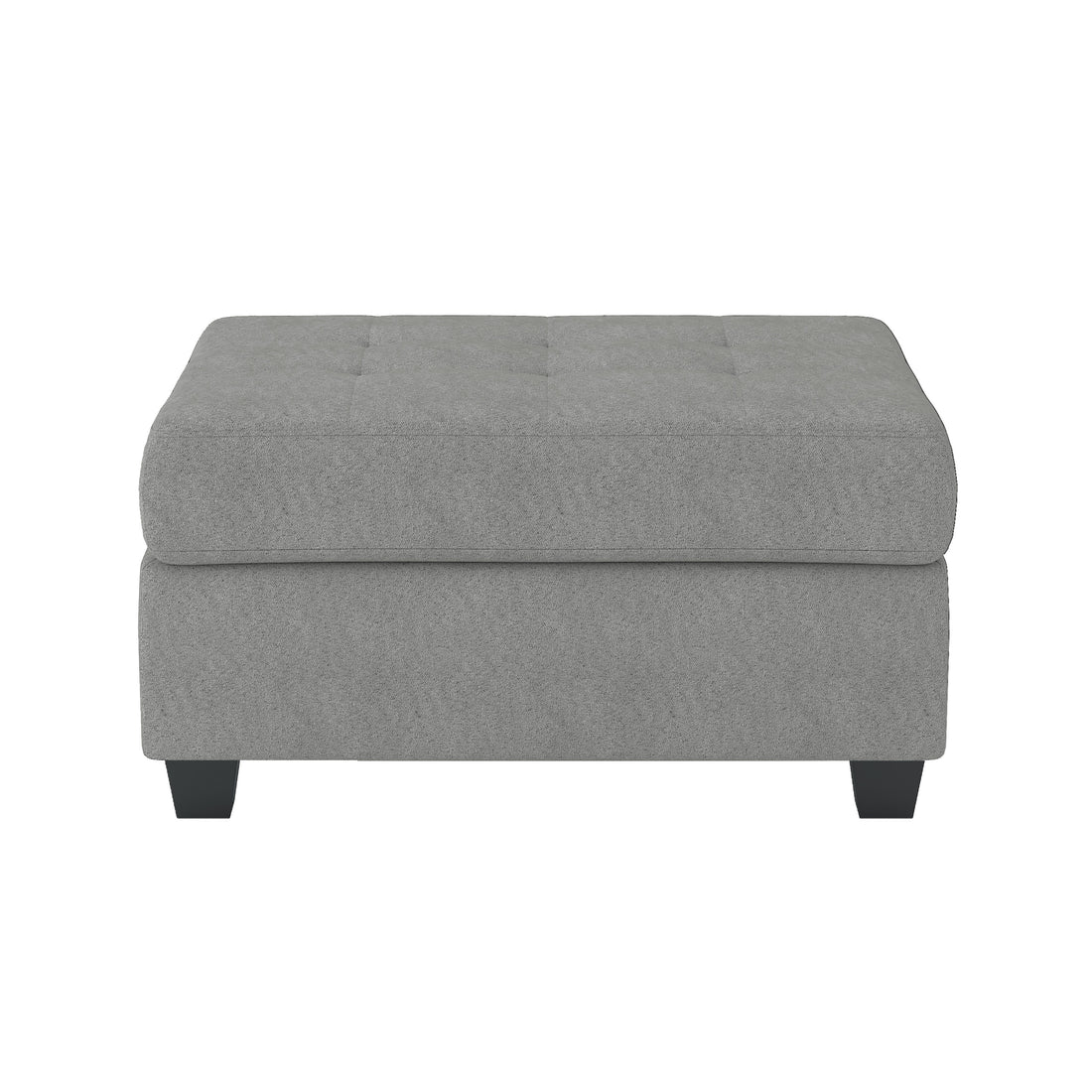 Modern Living Room Furniture 1Pc Gray Microfiber Upholstered Storage Ottoman Tufted Details Gray Microfiber Wood Primary Living Space Modern Rectangle Internal Storage Plywood,Solid Wood