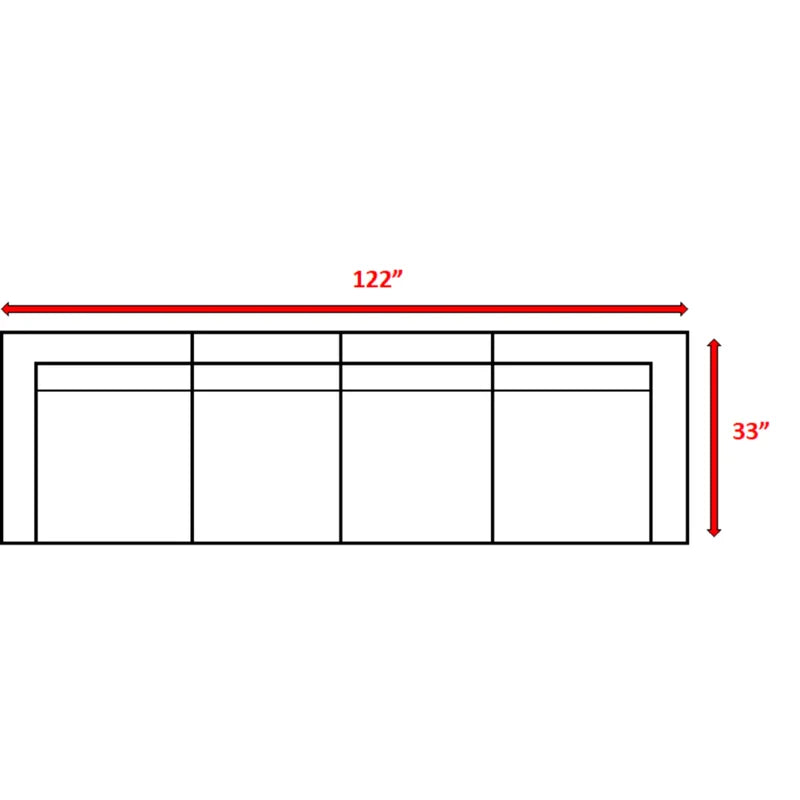 Fully Assembled 4 Piece Rattan Sectional Seating Set With Cushions Grey Mix Wicker