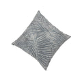 Contemporary Style Palm Leaves Designed Set Of 2 Throw Pillows, Gray Gray Polyester