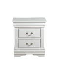 Louis Philippe White Finish Nightstand White Synthetic Wood