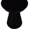Classic 16 In. Solid Wood Round Side End Table, Living Room Sofa Side Table, Home Decor Furniture, Black Black Primary Living Space Contemporary Freestanding Mango Coffee & End Tables Round Solid Wood