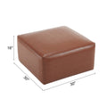 Isabella Pu Ottoman Light Brown Foam Pu