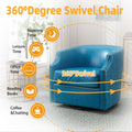 Coolmore Swivel Chair Living Room Chair Light Blue Primary Living Space Foam Pu Leather