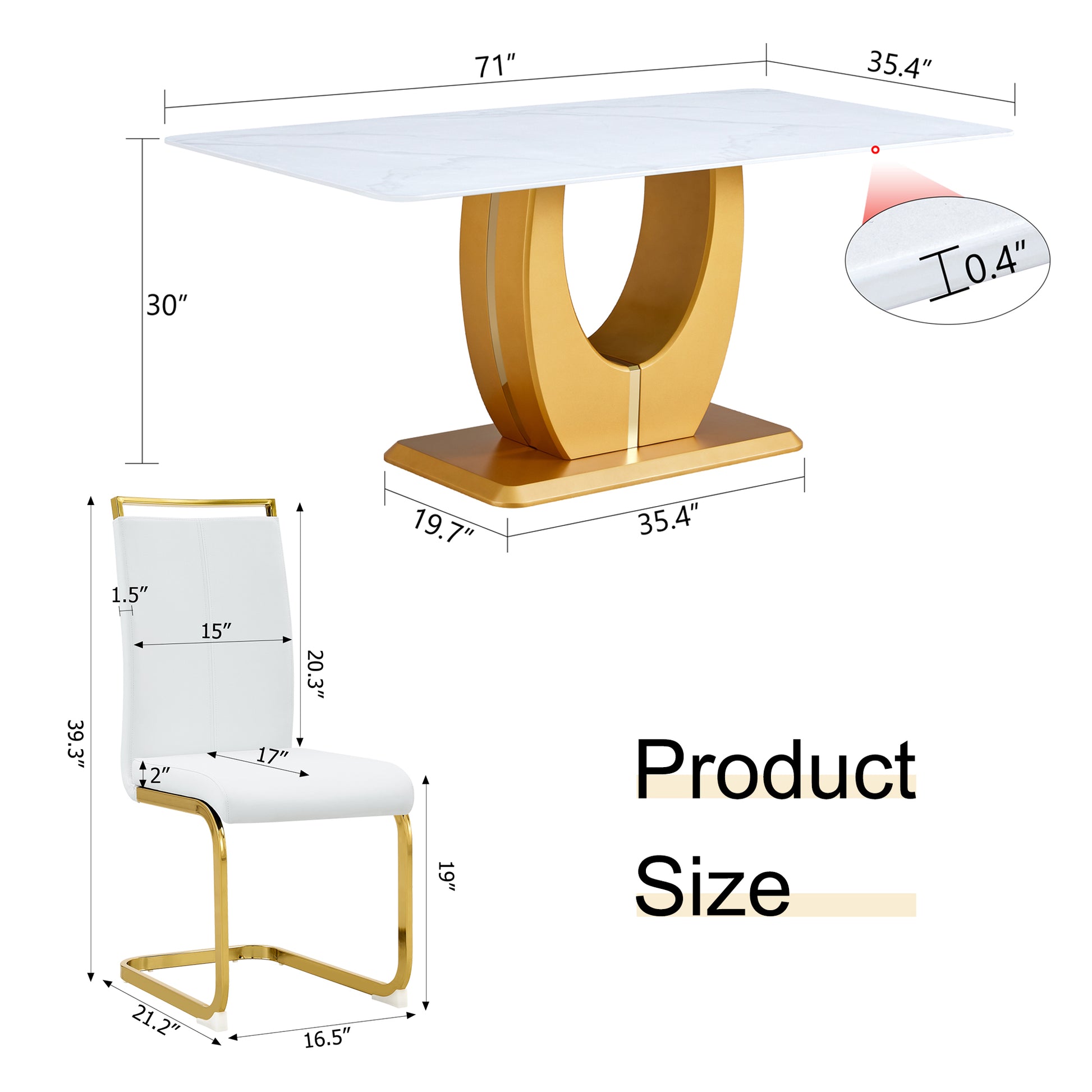 Table And Chair Set, Modern Minimalism And Luxurious White Rectangular Pattern Dining Table. Soft And Comfortable Dining Chairs For Dining Rooms, Living Rooms, Terraces And Kitchens. White Seats 8 Mdf Glass
