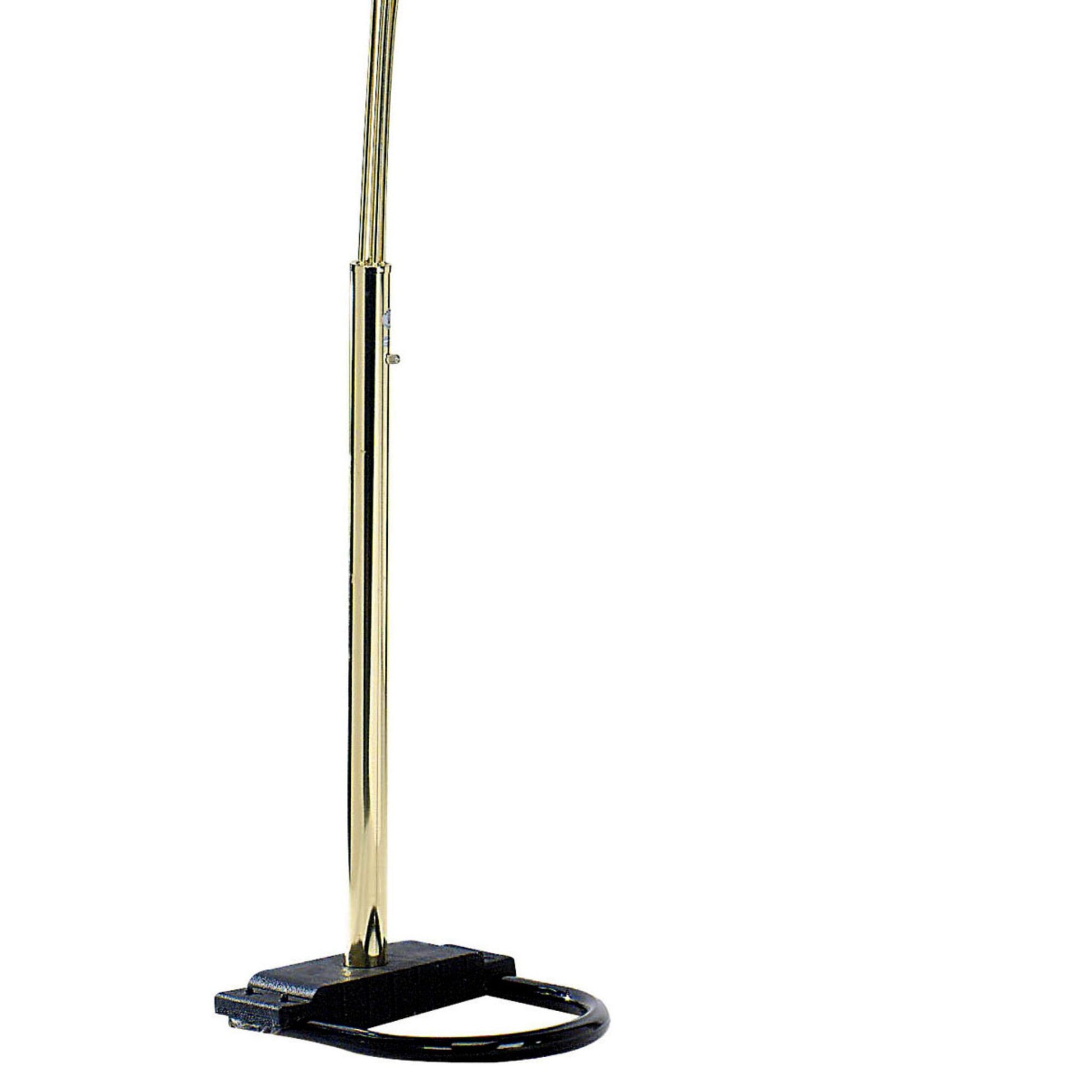 84" Tall Metal Floor Lamp With Brass Finish, Crystal Chandelier Design Gold Metal