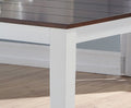 White And Walnut Dining Table With Tapered Leg White Walnut Seats 4 Dining Room Modern Rectangular Solid Wood Mdf