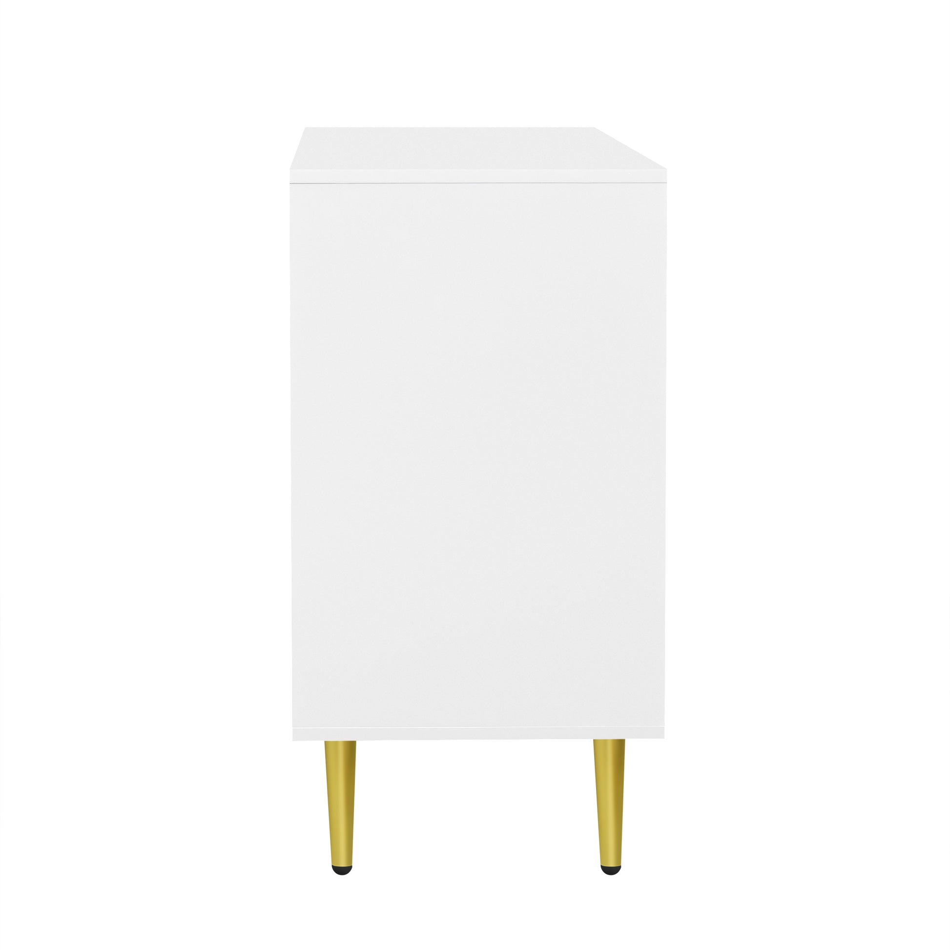 Modern Tv Stand For Tvs Up To 55 Inches, Entertainment Center Media Console,Adjustable Shelf, Metal Legs, Handles And Anti Tip Device For Living Room White 50 59 Inches Mdf